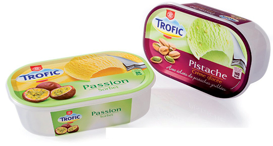 New ice cream packaging with glossy IML label
