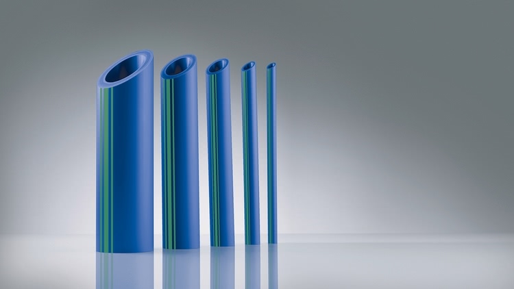 5-layer PP-R pipes with fiberglass reinforcement