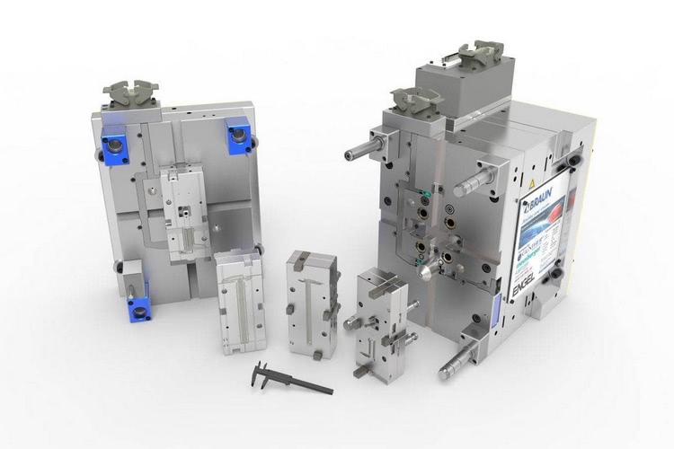 Built by Braunform, the mould with patented fast-switch mechanism allows for product changes within one minute.