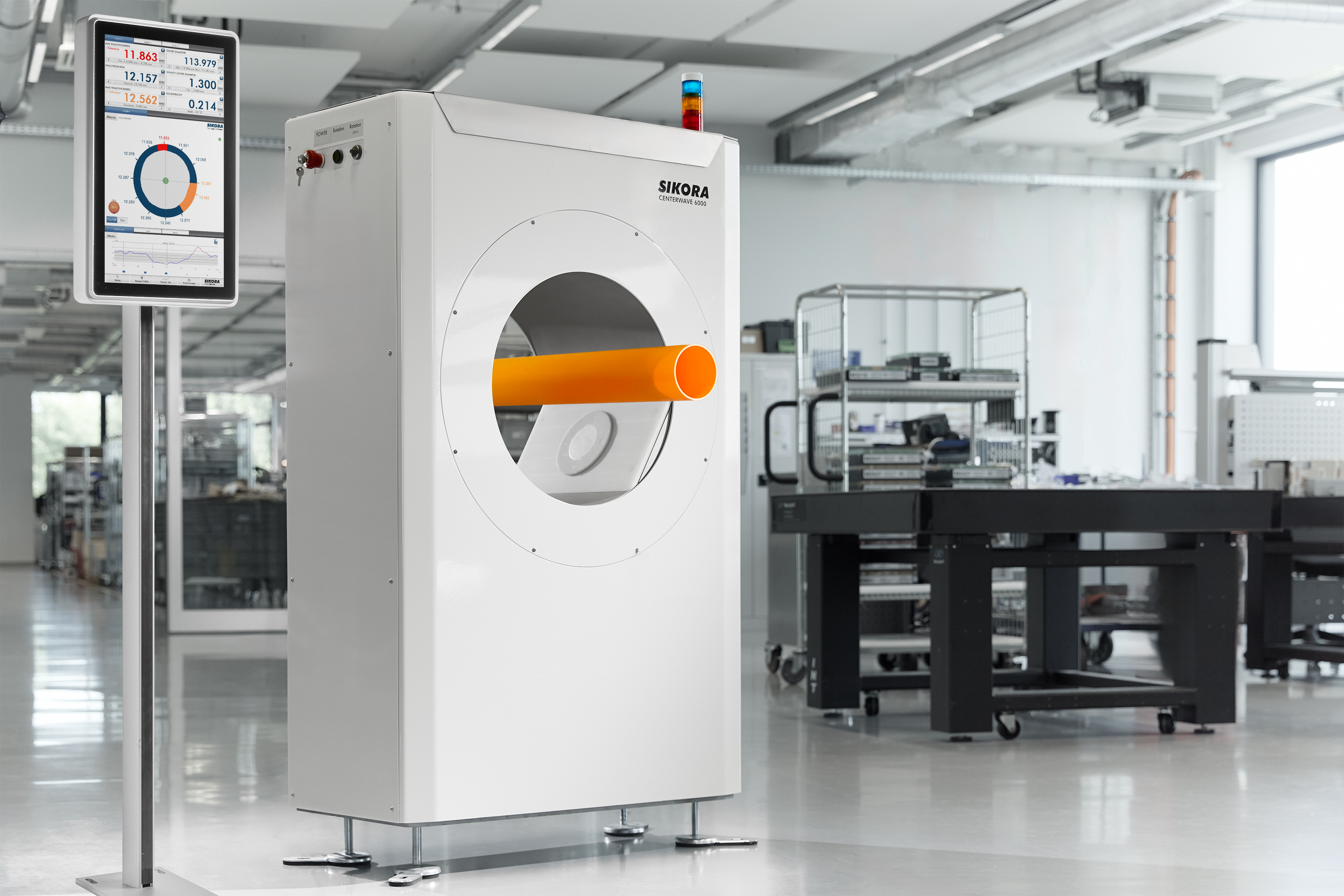 CENTERWAVE 6000 system for measuring pipes with diameters from 32 to 1,600 mm