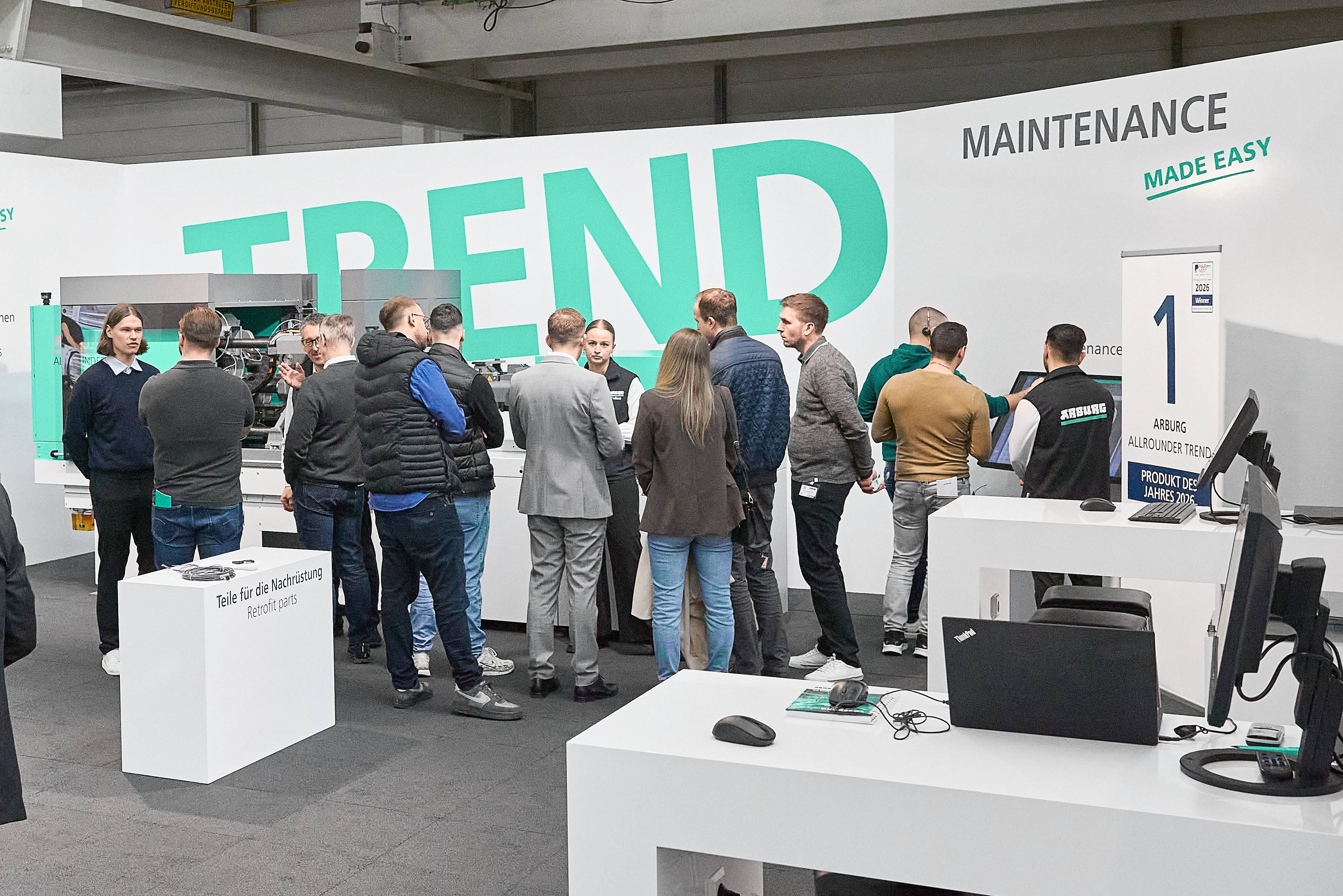 At Technology Days 2026, detailed information was provided on easy maintenance, modern training concepts and the scope of service support for the new Trend machines