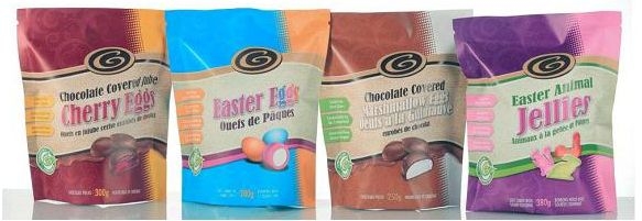 Easter Eggs Stand Out in Renewable, Compostable Stand Up Pouches 