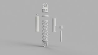 3D-printed shock absorber