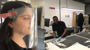 TRB produces face visors 