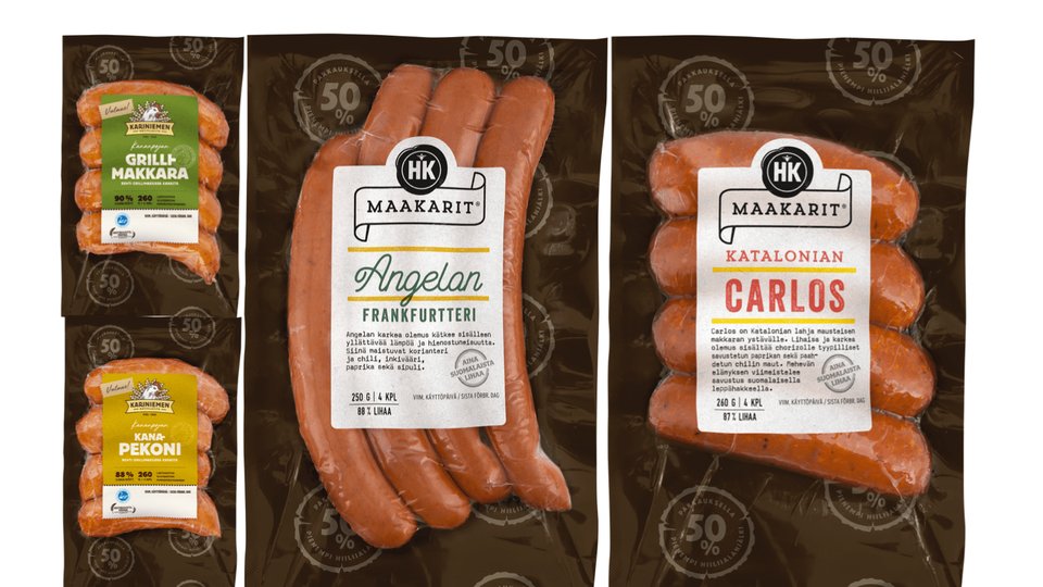 Woodly material used In HK Maakarit and Kariniemen grilled sausage packaging