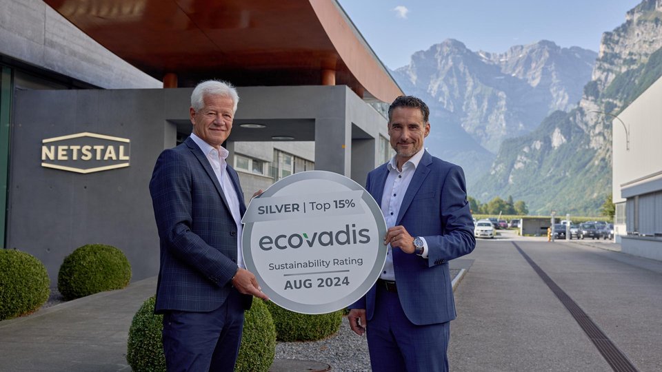 Netstal increases its sustainability performance and receives Ecovadis Silver for this