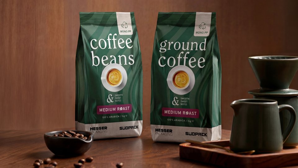 PP coffee packaging from Hesser Packaging and Südpack