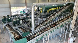 Residual waste sorting as