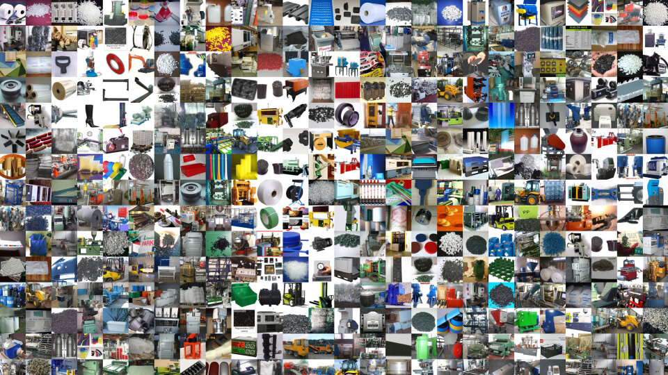The illustration shows thumbnails of 390 photos - only a small part of the Plastech media repository, which contains more than 85,000 originals